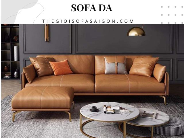 Sofa Phòng Khách Bọc Da Bò Giá Rẻ Hiện Đại PK-D22